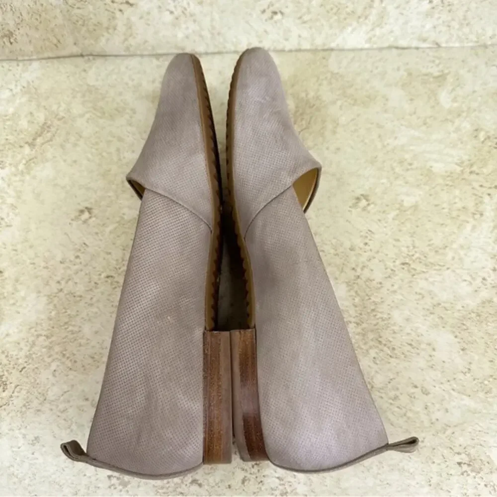 PAUL GREEN Women's Sz (US 8 ) Leather Tan Perforated Slip-on Flats Sz AUS (6.5)